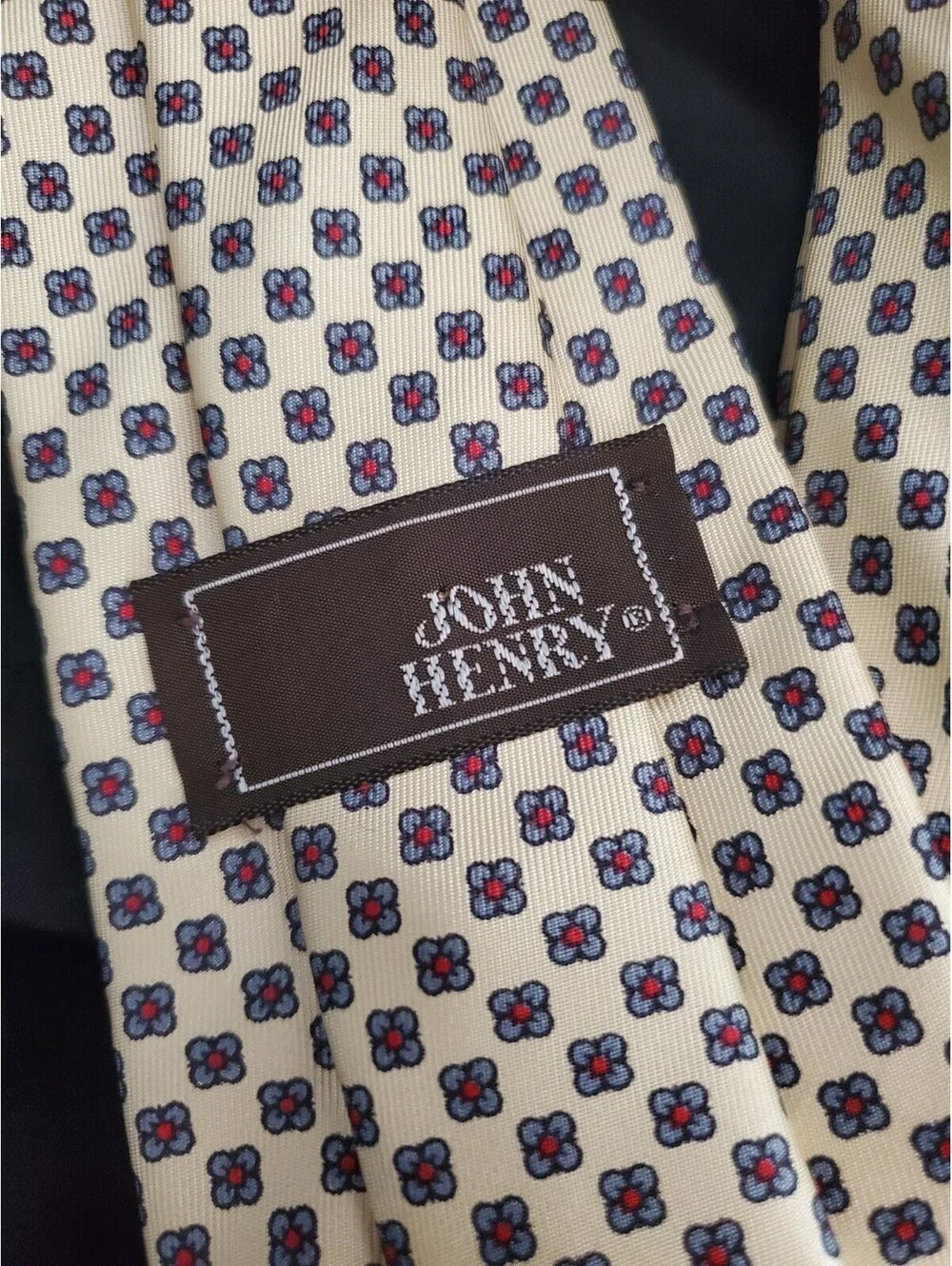 John Henry Blue/Red Floral Tie